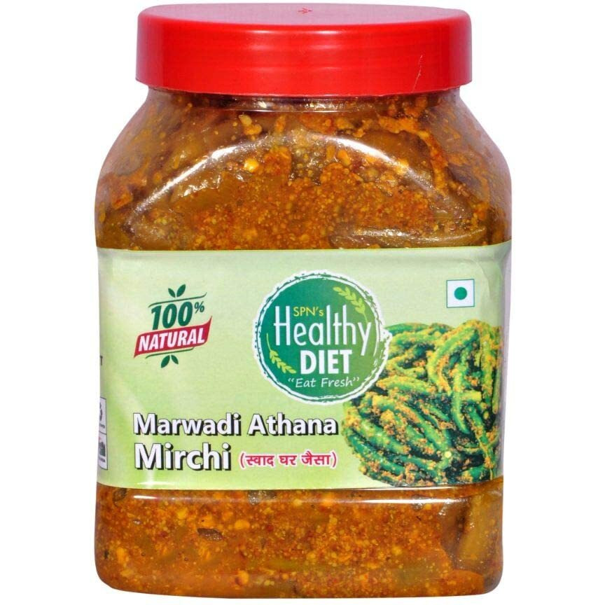 Healthy Diet Organic Marwadi Pickle Home Made Ma Ke Hath Se Bnaya Hua Healthy And Fresh Testy For Whole Family Mirchi Ka Achar, Good Source Of Energy Eat Daily ||Mouth-Watering Mother Made Love(1 Kg)