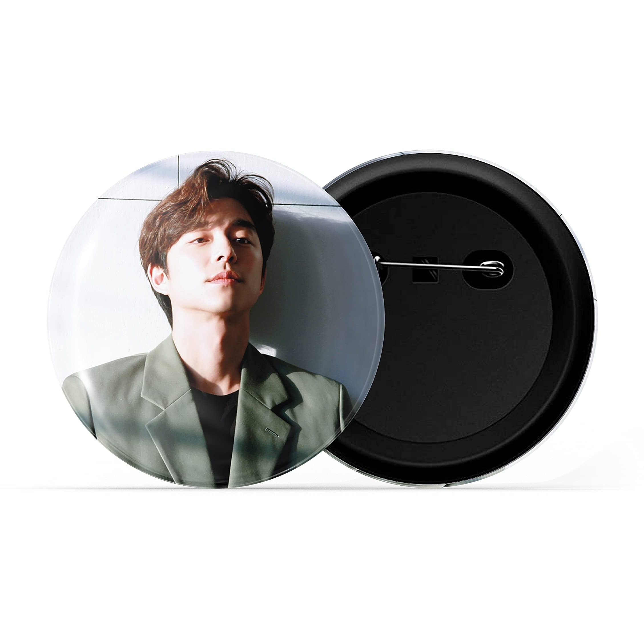 Dhcrafts Pin Badges K-Drama Korean Actor Multicolour Gong Yoo D14 Glossy Finish Design Pack Of 1