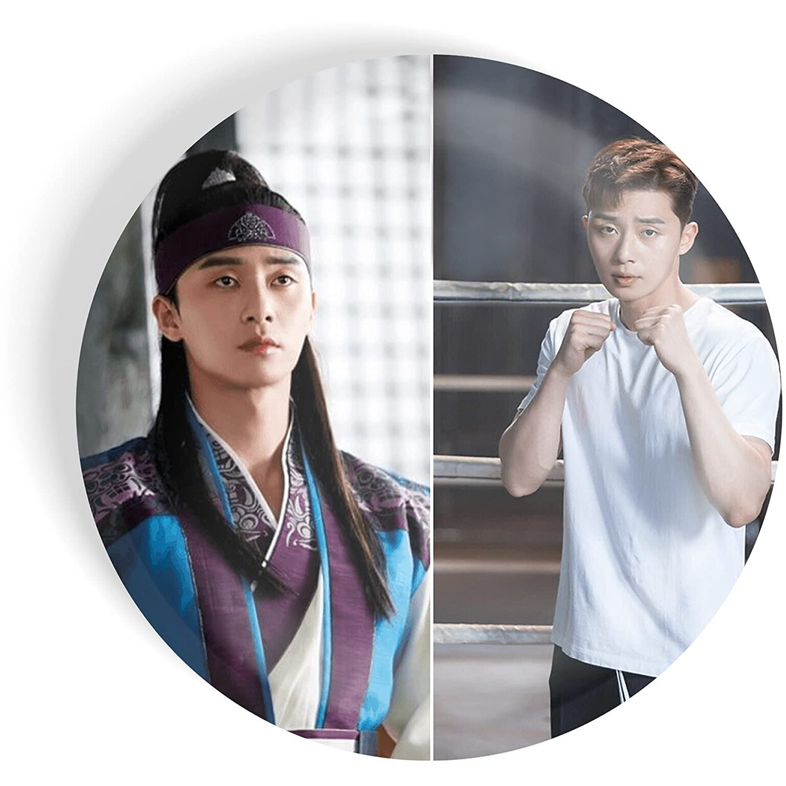 Dhcrafts Pin Badges K-Drama Korean Actor Multicolour Park Seo-Joon D3 Glossy Finish Design Pack Of 1