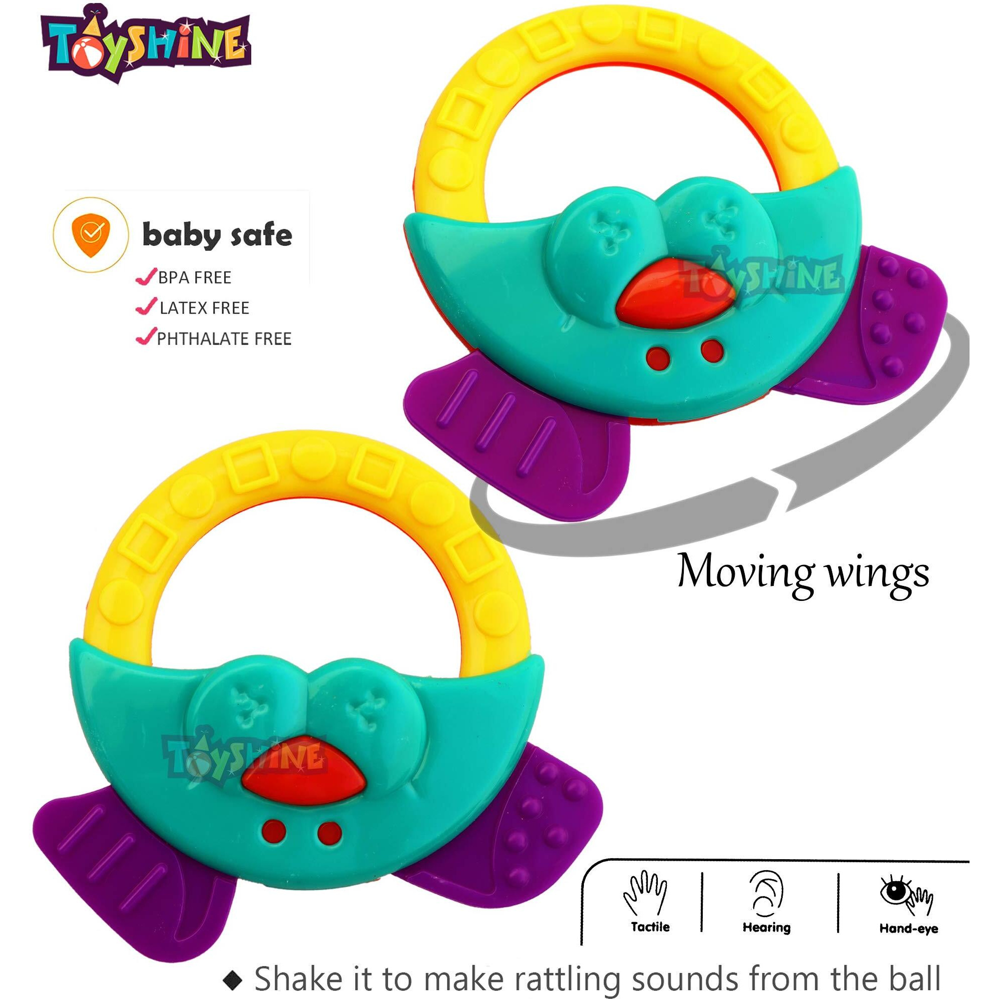 Toyshine Pack Of 4 Rattle Set For New Born Babies, Toy For Babies, Non-Toxic