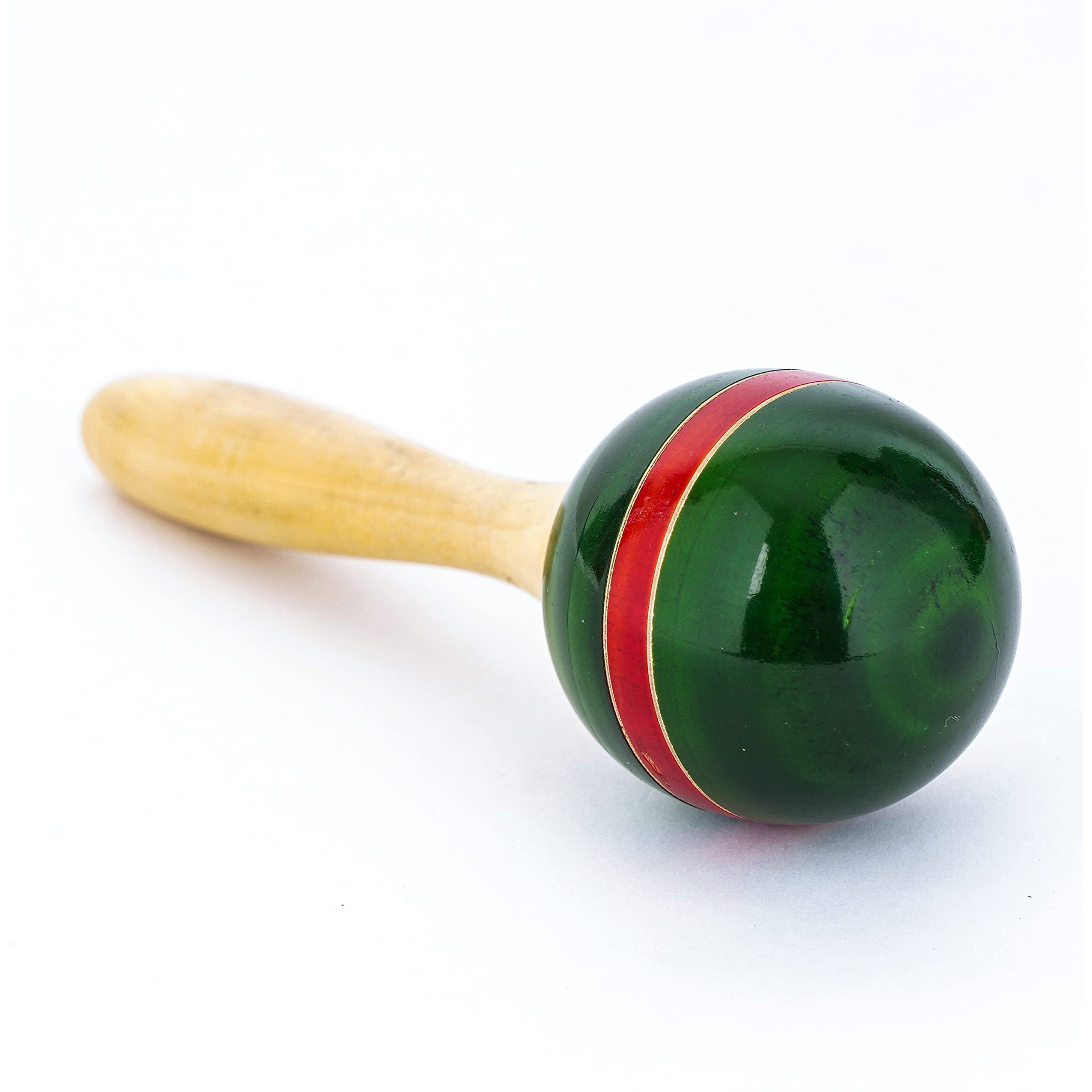 Happy Bear Wooden Egg Shaker | Joy Of Making Music | Baby-Safe Sound Toy For Toddlers And Newborns | Hold And Shake Toy (Green)