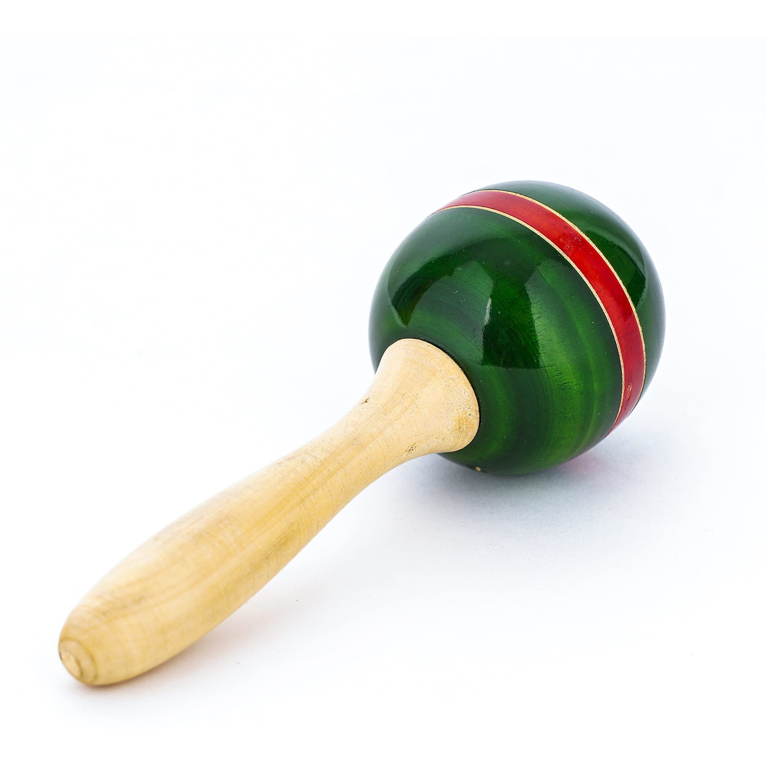 Happy Bear Wooden Egg Shaker | Joy Of Making Music | Baby-Safe Sound Toy For Toddlers And Newborns | Hold And Shake Toy (Green)