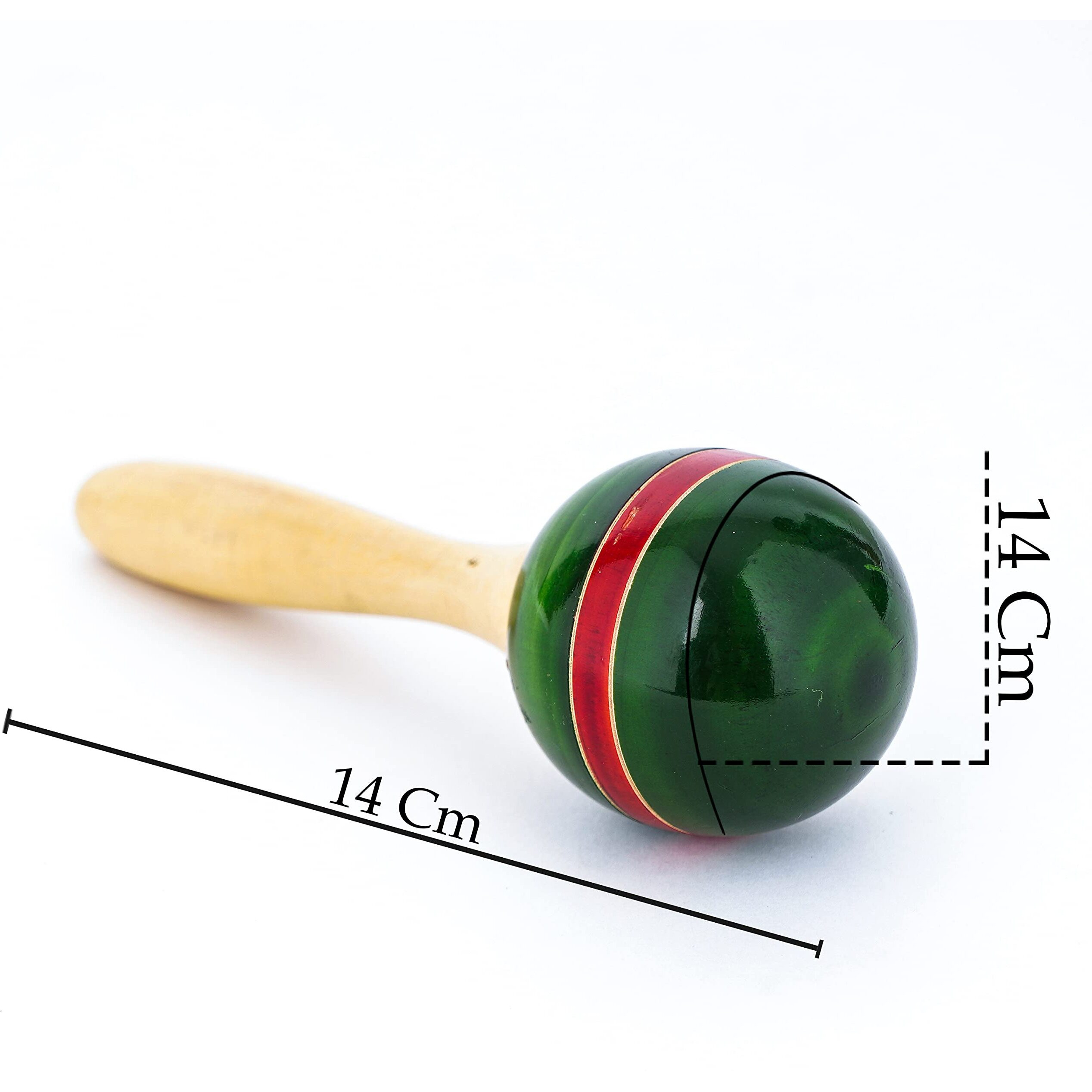 Happy Bear Wooden Egg Shaker | Joy Of Making Music | Baby-Safe Sound Toy For Toddlers And Newborns | Hold And Shake Toy (Green)