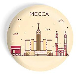 Dhcrafts Fridge Magnet Brown Color Mecca Glossy Finish Design Pack Of 1