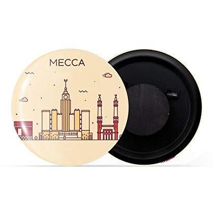 Dhcrafts Fridge Magnet Brown Color Mecca Glossy Finish Design Pack Of 1