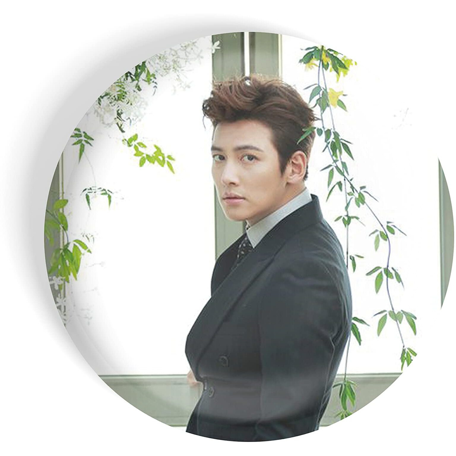Dhcrafts Pin Badges K-Drama Korean Actor Multicolour Ji Chang-Wook D6 Glossy Finish Design Pack Of 1