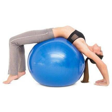 N M Z Non-Slip Anti Burst Yoga Ball With Quick Pump (75 Cm, Blue)