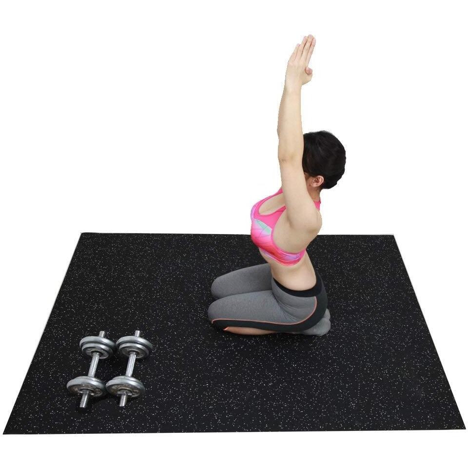 Kobo Ac-78 Exercise Equipment Mat Rubber (78&quotX 40") Treadmill Fitness Rubber Flooring Gym With Epdm (Imported) (Black)