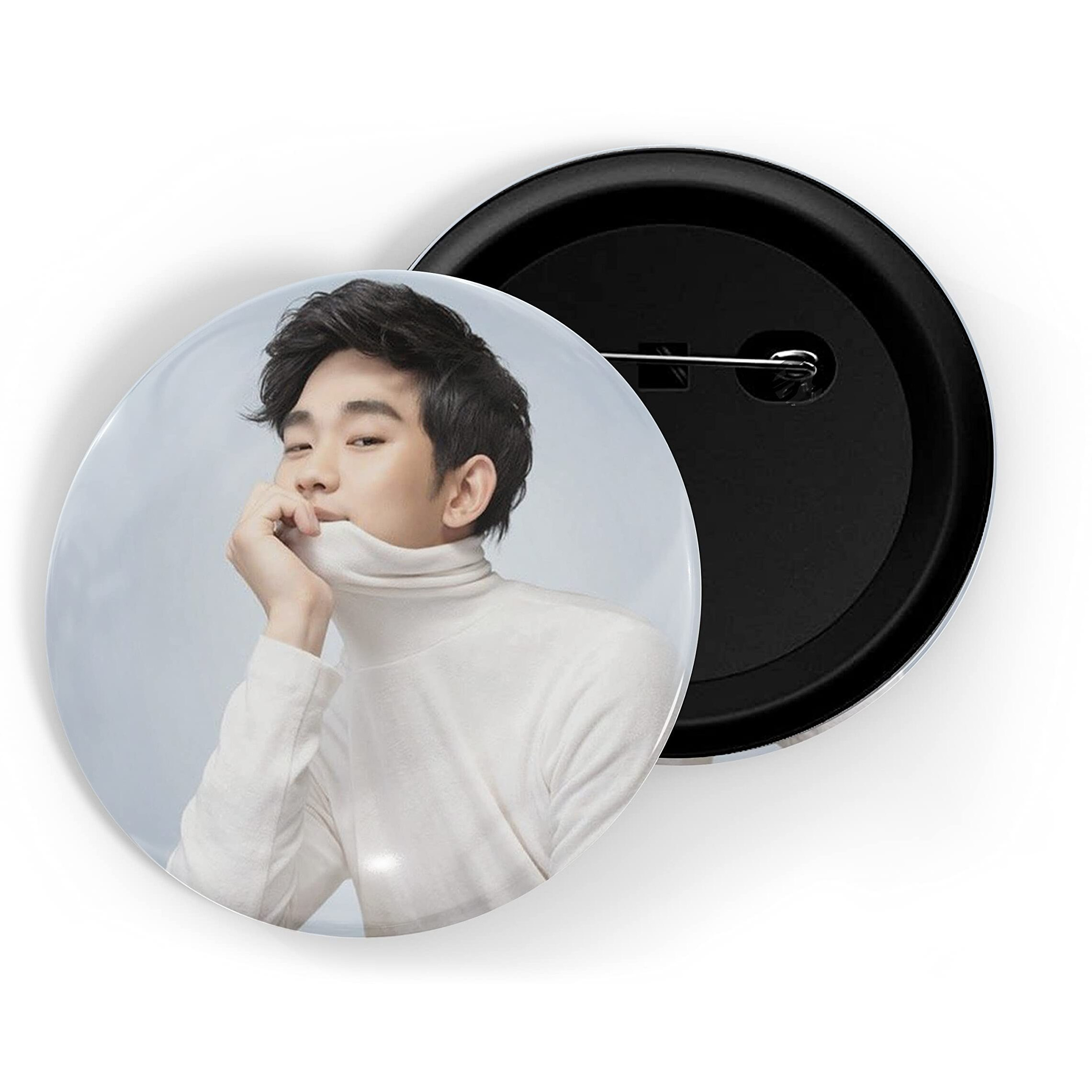 Dhcrafts Pin Badges K-Drama Korean Actor Multicolour Kim Soo-Hyun D4 Glossy Finish Design Pack Of 1