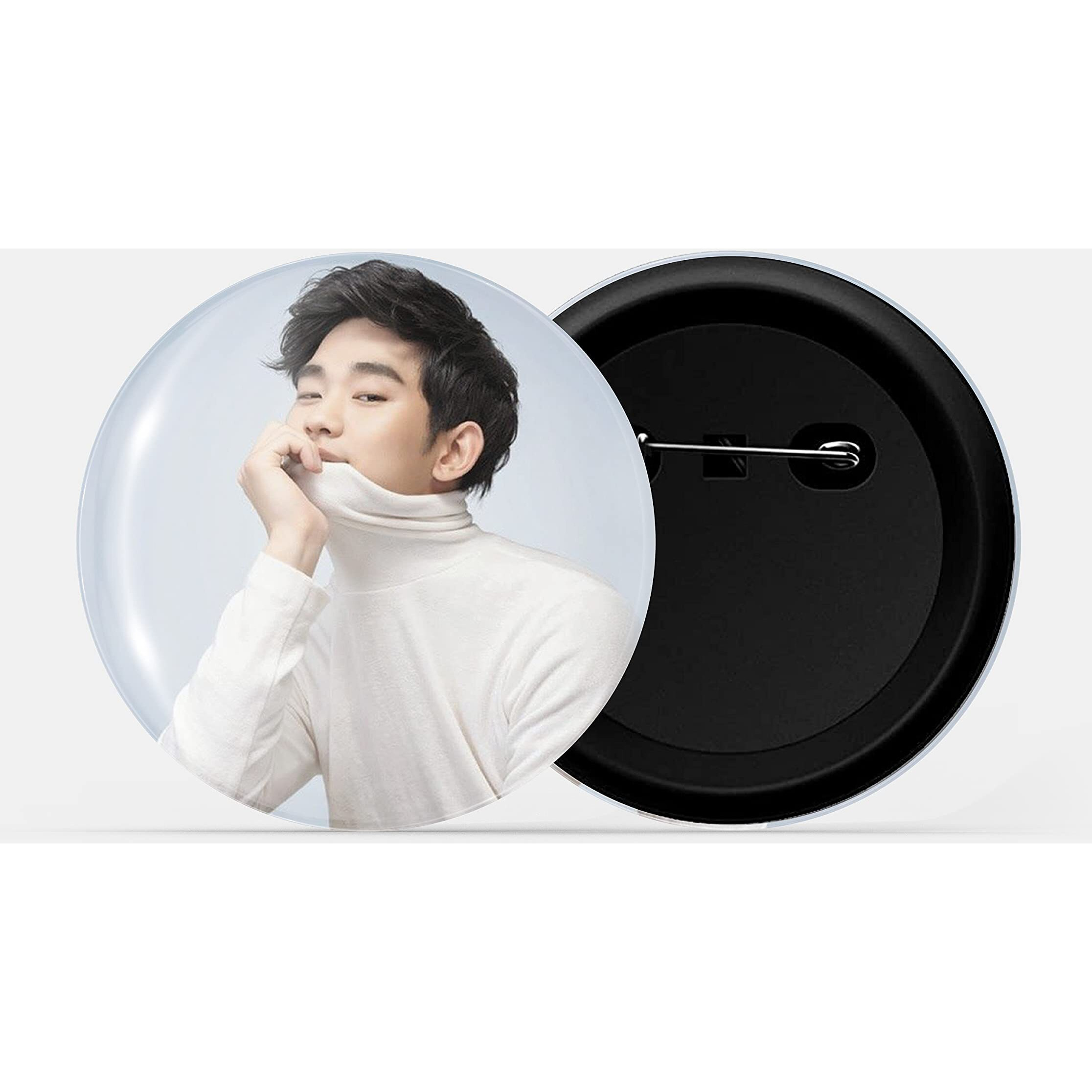 Dhcrafts Pin Badges K-Drama Korean Actor Multicolour Kim Soo-Hyun D4 Glossy Finish Design Pack Of 1