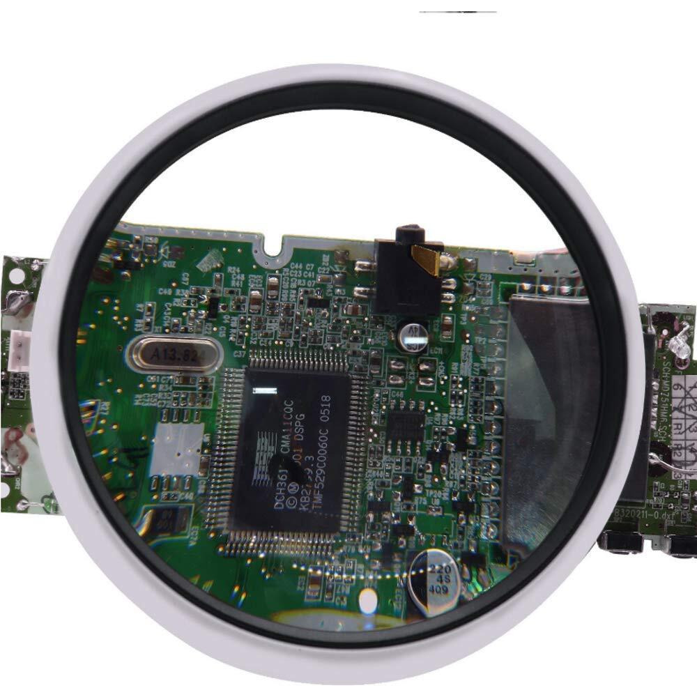 Catchex Auxiliary Clip Loupe Magnifier - Pcb Soldering Magnifying Glass With Dual Mode 6 Led Lamp