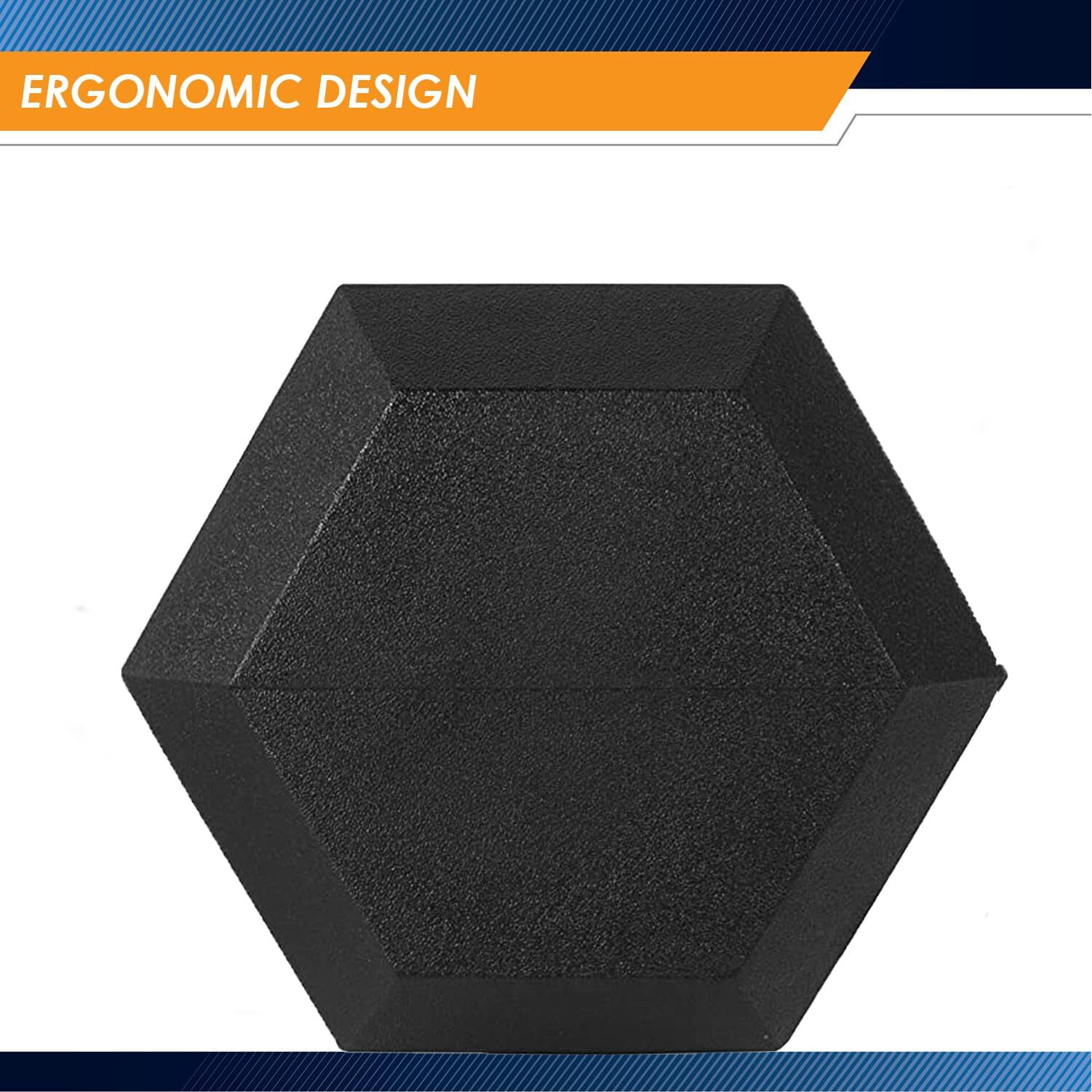 Technix Hex Rubber Dumbbells -12.5 Kg