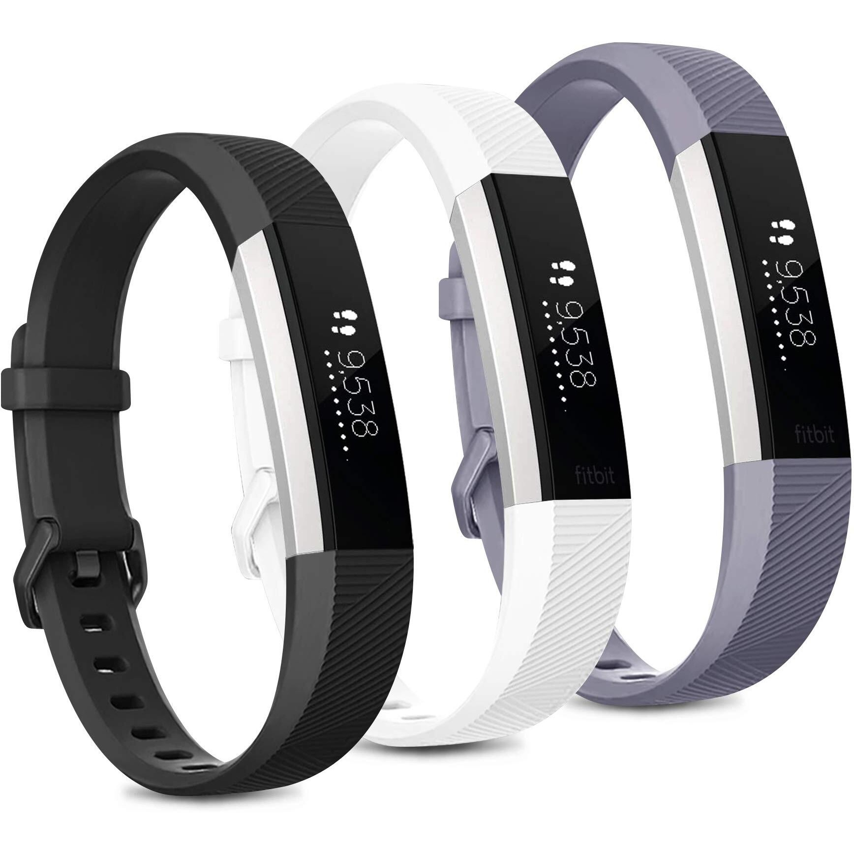 Pack 3 Replacement Band Compatible For Fitbit Alta/Fitbit Alta Hr Bands, Adjustable Replacement Soft Silicone Sport Bands For Woman And Men