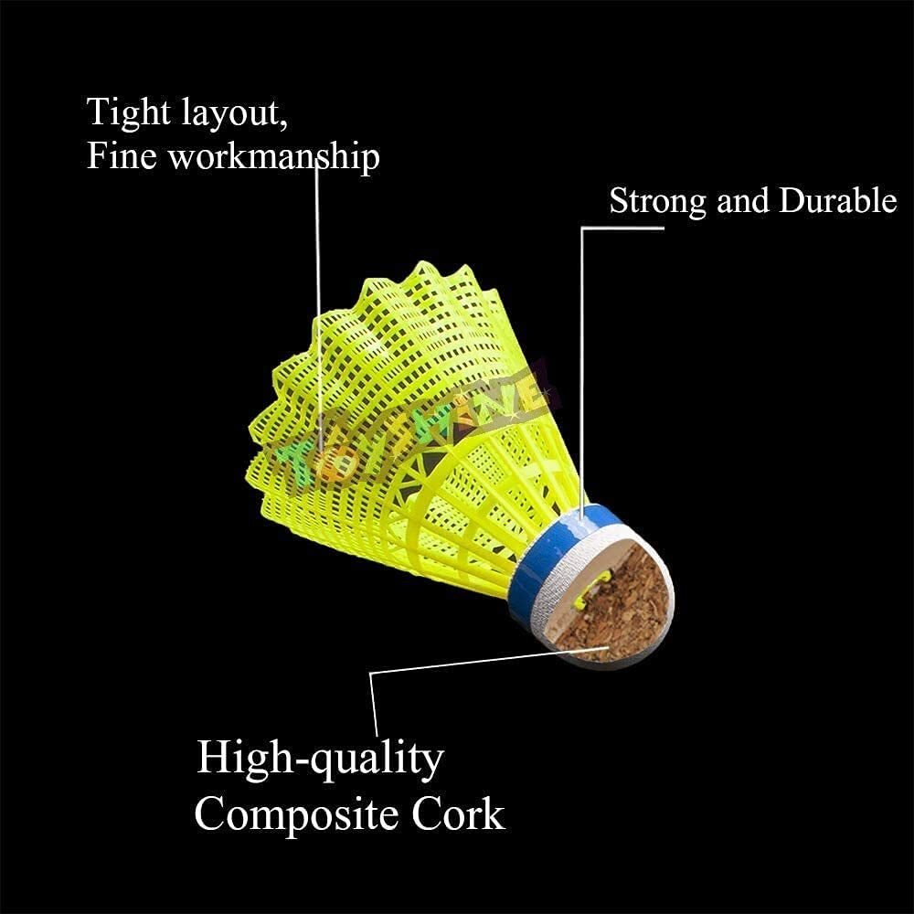 Toyshine Multicolor Nylon Stable And Sturdy Badminton Shuttlecocks/Shuttles - Pack Of 6 (Sstp)