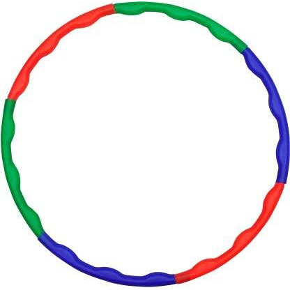 Hula Hoop Zig Zag For Adult Kids Quality Exercise Fitness Ring,8 Interlockable Pieces Multi Colour Big Hola Hoop