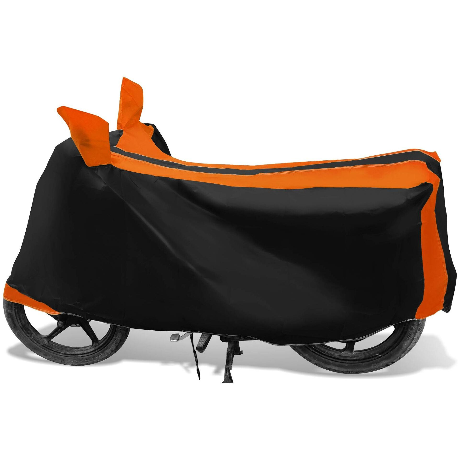 Auto Hub Water Resistant Bike Body Cover For Tvs Raider - Black/Orange