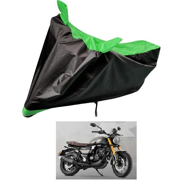 Auto Hub Water Resistant Bike Body Cover For Tvs Ronin - Black/Green