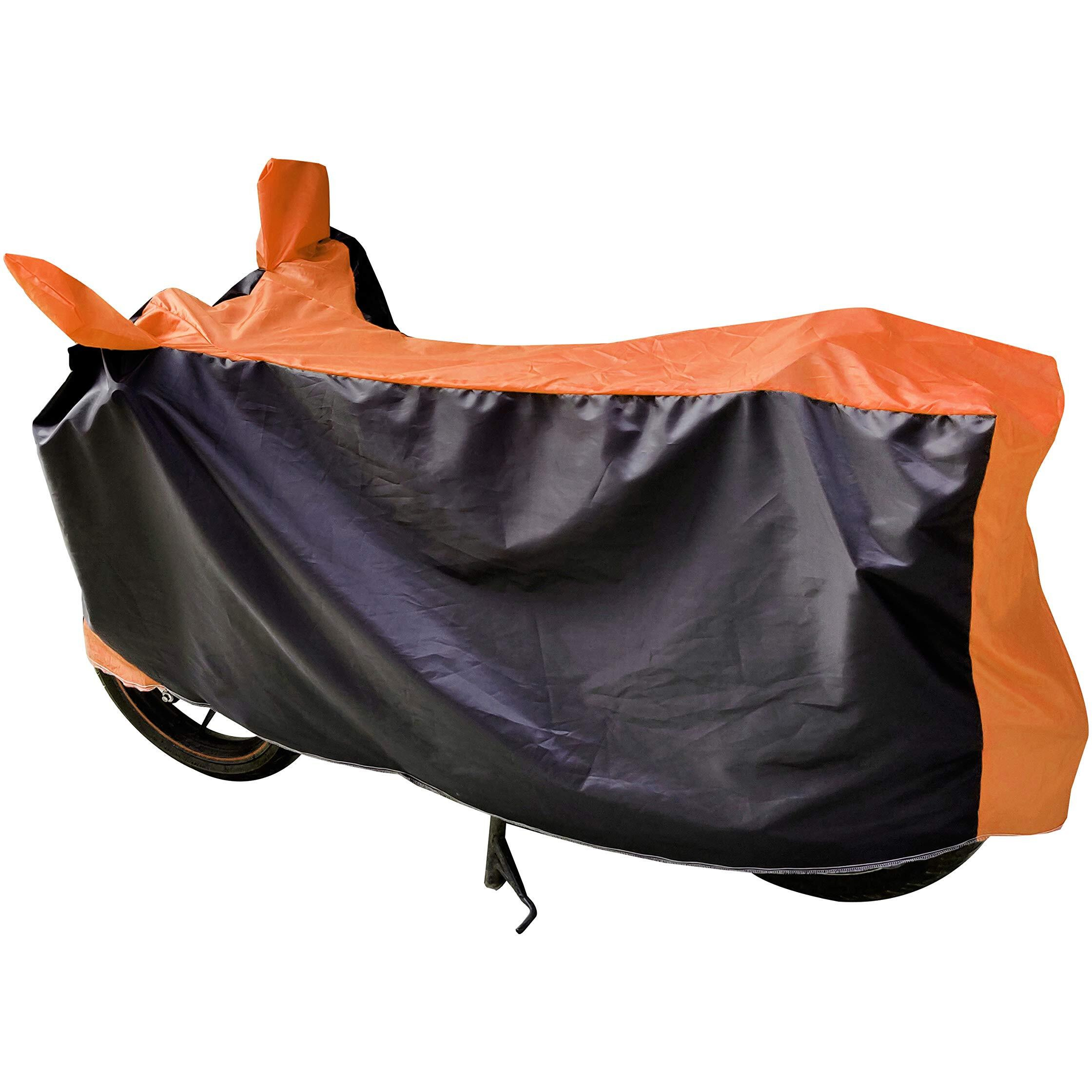 Auto Hub Water Resistant Bike Body Cover For Ather 450X - Black/Orange