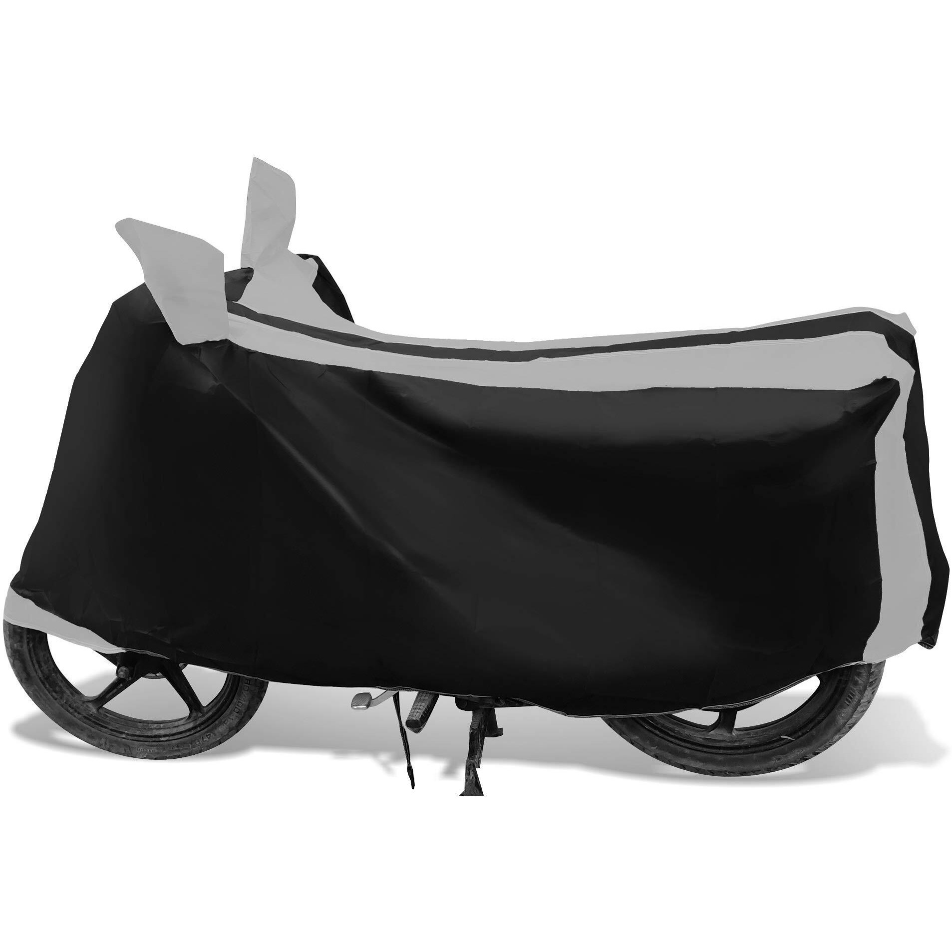 Auto Hub Water Resistant Bike Body Cover For Ather 450X - Black/Silver