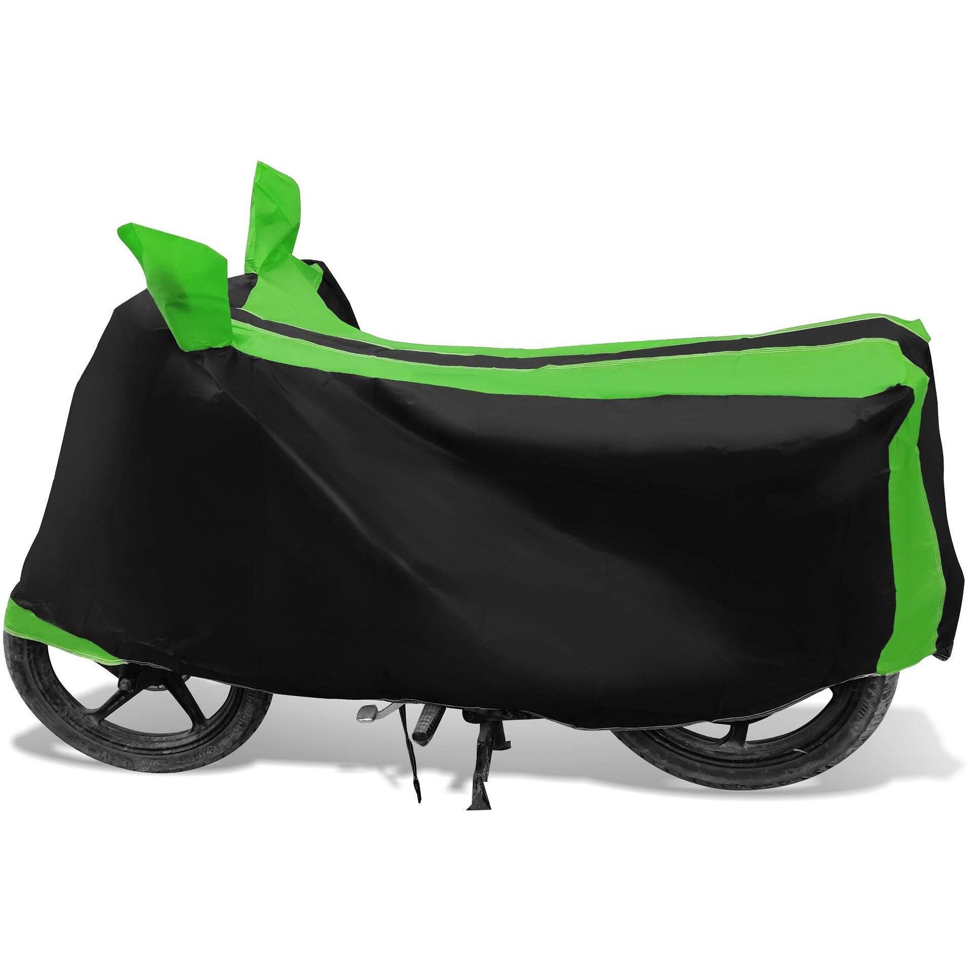 Auto Hub Water Resistant Bike Body Cover For Hero Vida V1 - Black/Green