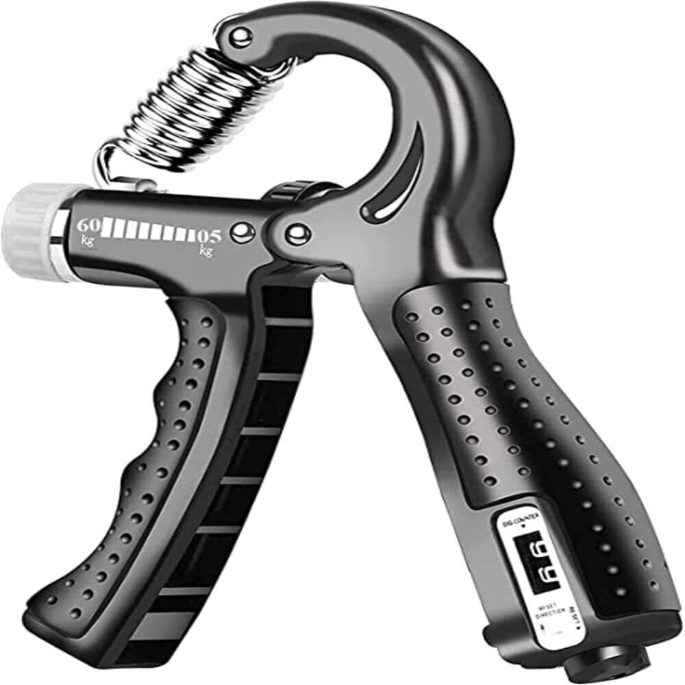 Onpoint Hand Grip For Exercise Adjustable In Hand, Hand Grip With Count Contact And Solid Tension Spring, Finger Exercise Power Gripper -5 To 60Kg Hand Gripper For Men Or Women (Black)