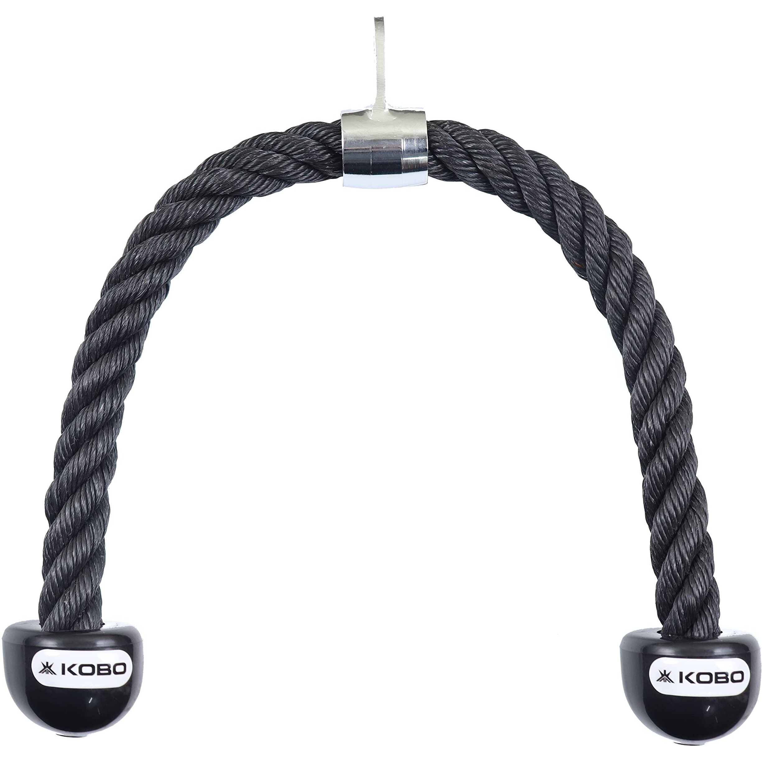 Kobo Tricep Rope For Gym  Tricep Rope Cable Attachment  Tricep Rope Cable Cross D Handle, Seated Row Grip, V Tricep Press Down Bar And Straight Lat Bar