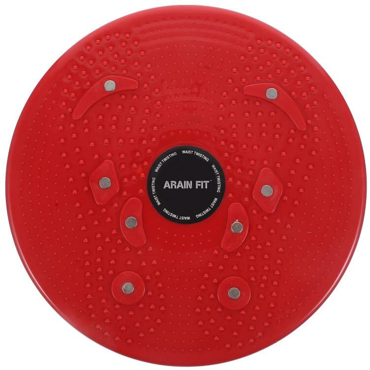 Arainfit Tummy Twister Board Waist Disc Waist Trimmer Abdominal Abs Exerciser Body Toner Exerciser Home Gym Equipment For Men And Women (Tw Red)