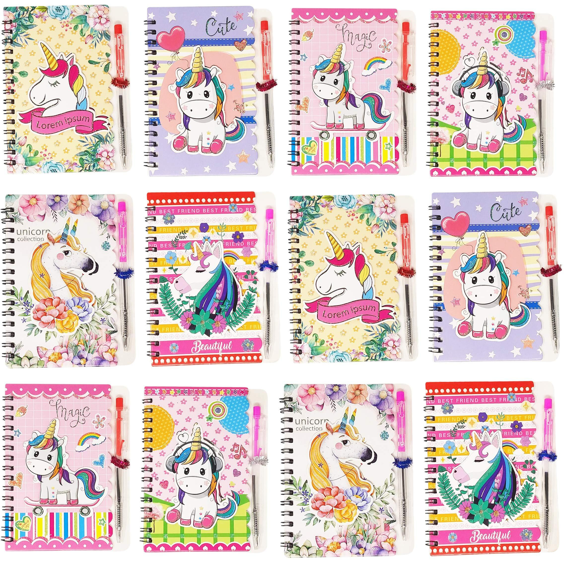 Parteet Mix Stationary Gift Set Birthday Party Return Gift For Kids (Diary With Pen 12Pc)