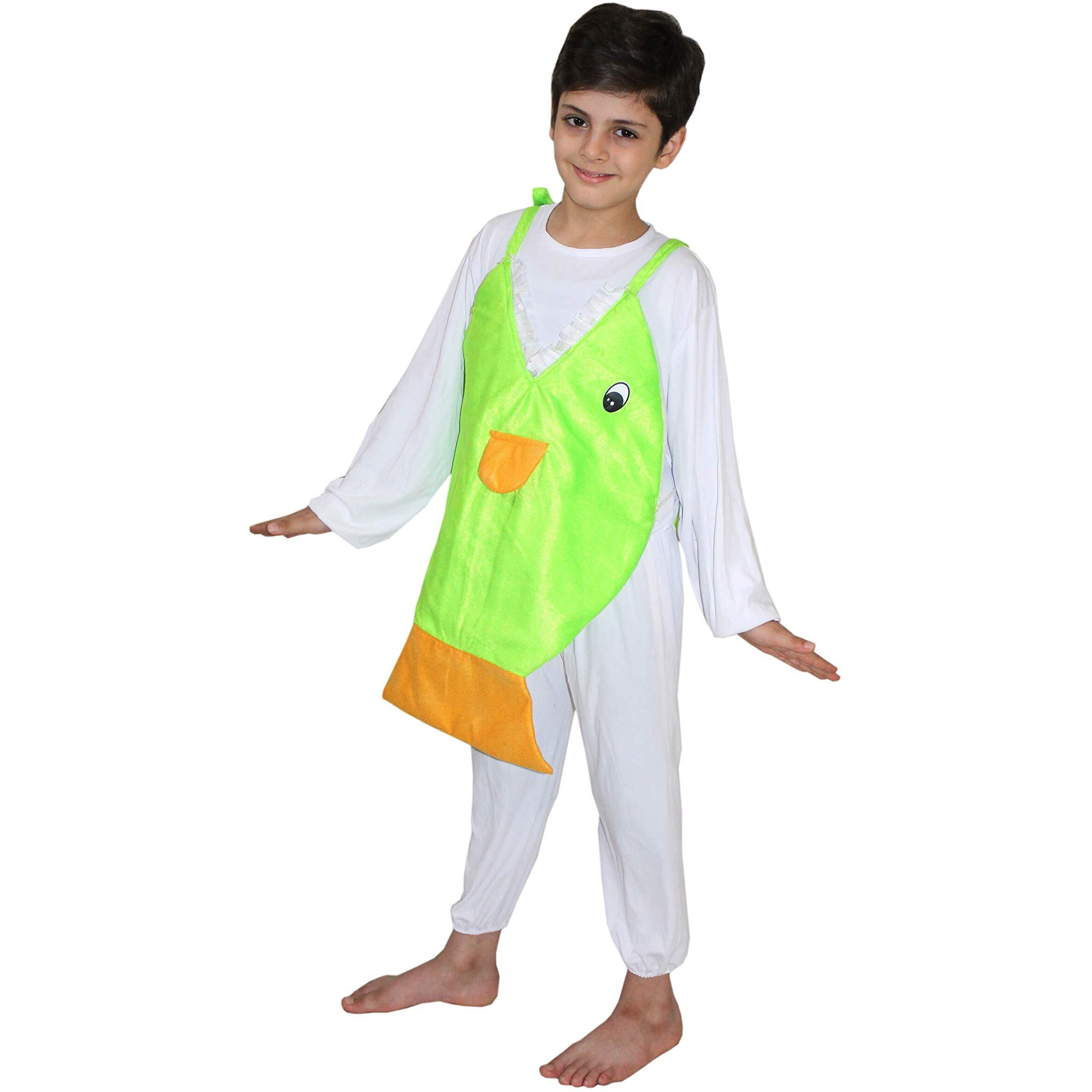 Kaku Fancy Dresses Pirana Fish Insect Costume -Green, 3-4 Years, For Boys & Girls