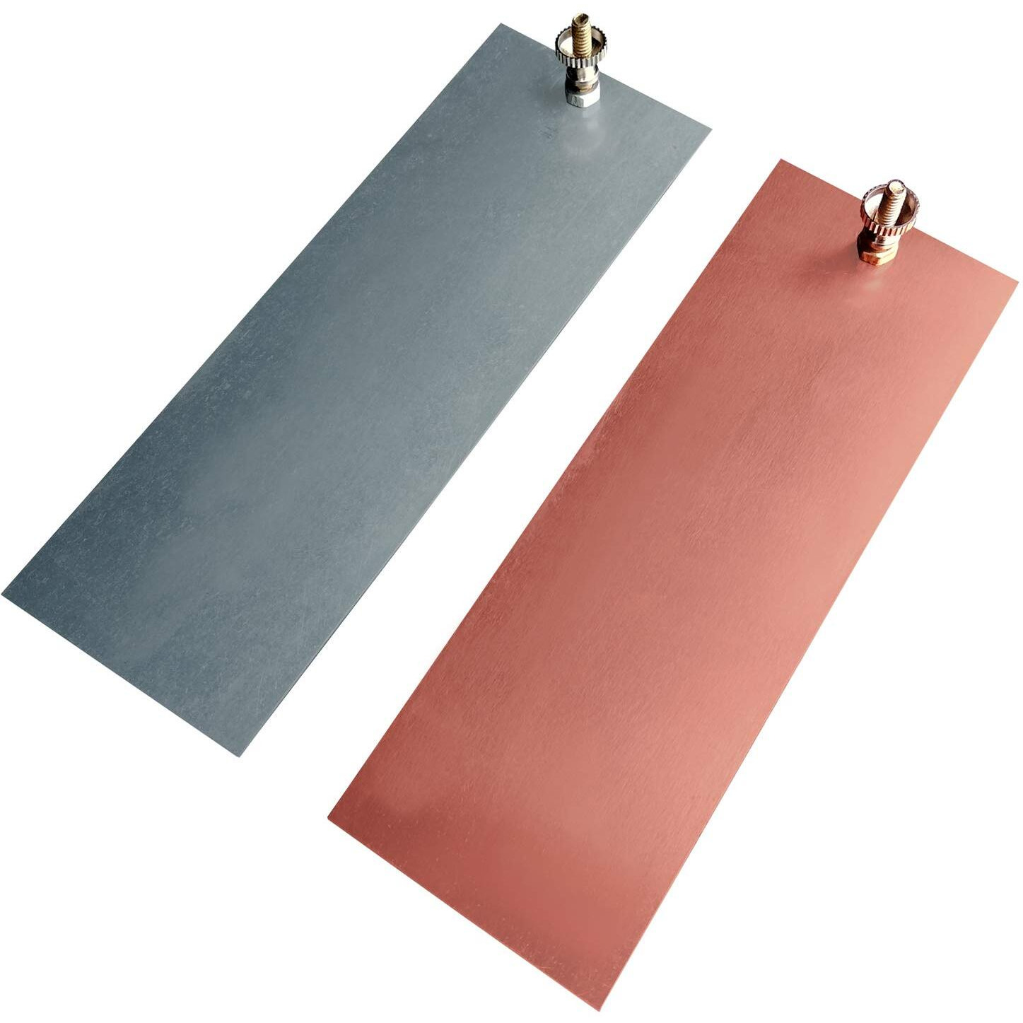 Kit4Curious Copper, Zinc Plate For Science Experiments, Multicolour, 1 Copper Plate And 1 Zinc Plate