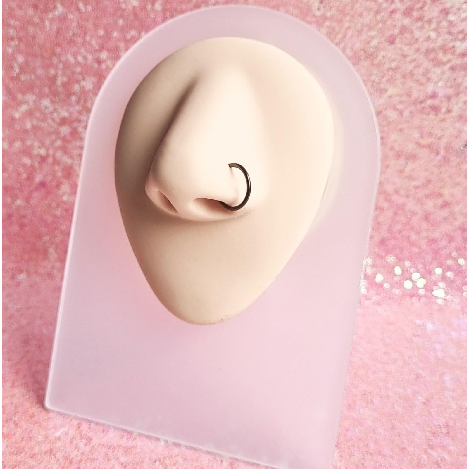 Via Mazzini 316L Stainless Steel No-Tarnish No-Rusting Clip-On Non-Pierced 8Mm Nose Ring For Women And Girls (1 Pair)