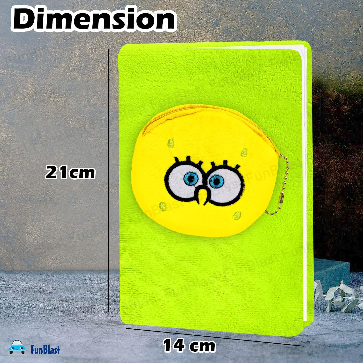 Funblast Soft Fur Diary For Girls, Cartoon Plush Notebook For Girls, Boys, Kids | Fancy Design Owl Stylish Diary With Mini Coin Pouch For Girls