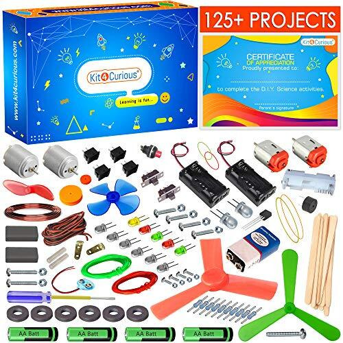 Kit4Curious School Projects Material - 128 Experiments Students Essential Kit With Booklet - Multicolor,For 6+ Years