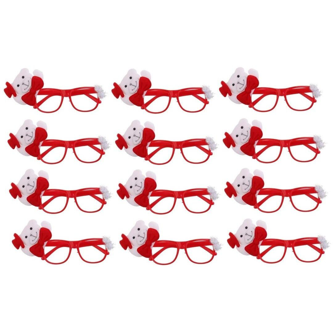 Kriwin 12 Pcs Christmas Goggles Accessories For Kids, Party, Decoration, Festival Fun (Goggles)