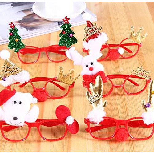 Kriwin 12 Pcs Christmas Goggles Accessories For Kids, Party, Decoration, Festival Fun (Goggles)