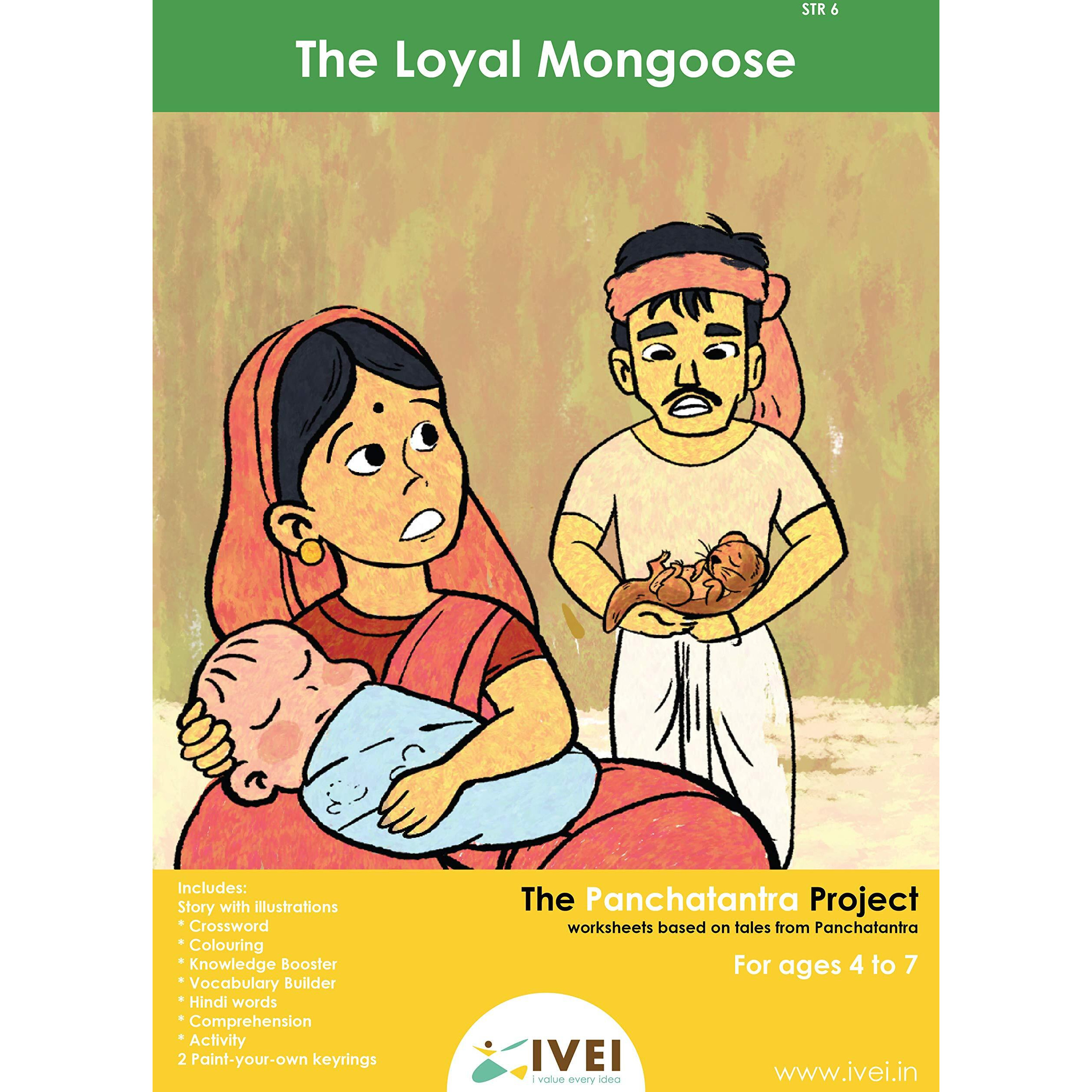Ivei Panchatantra Workbook & Diy Keychains - The Loyal Mongoose Educational Activity For Kids Ages 4-7
