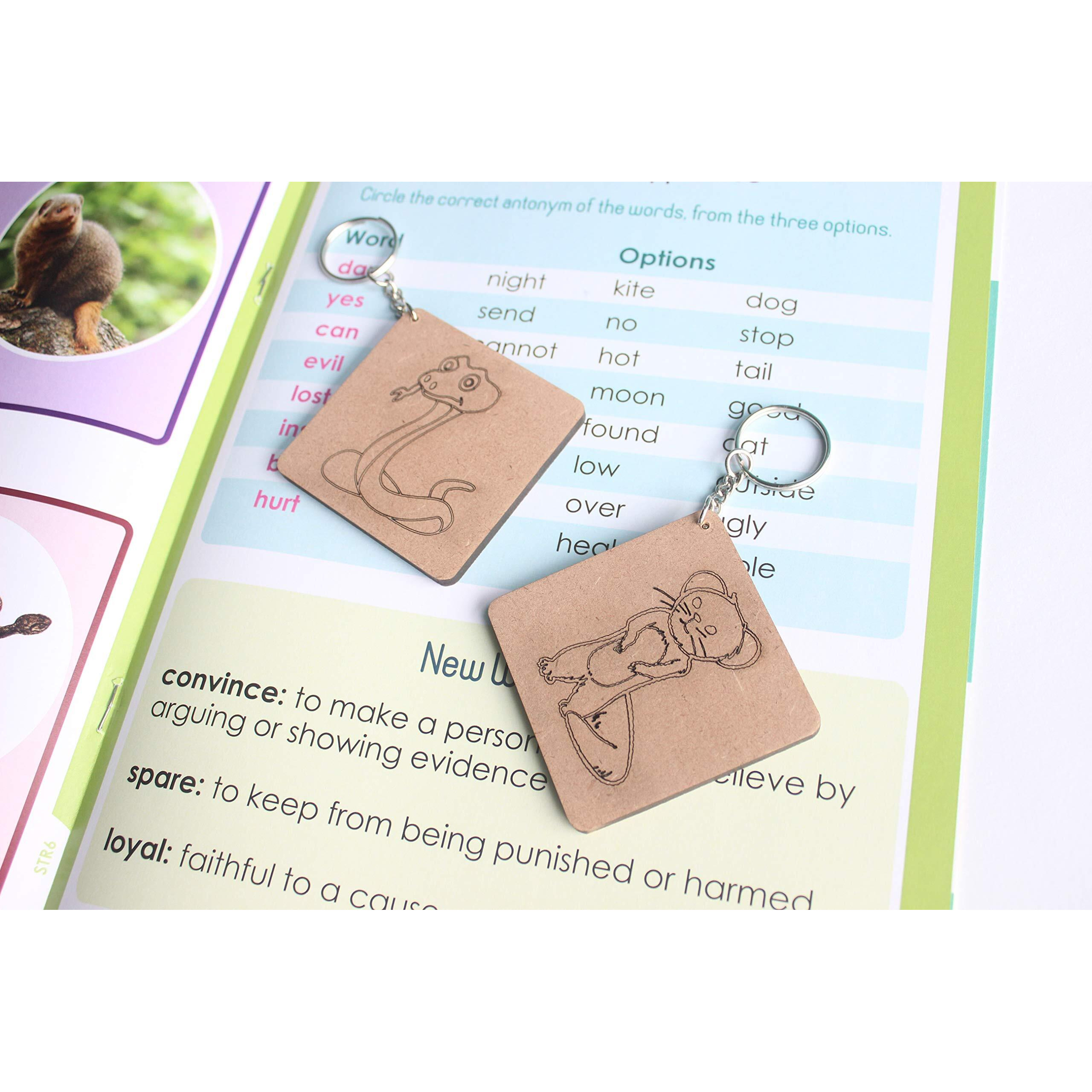 Ivei Panchatantra Workbook & Diy Keychains - The Loyal Mongoose Educational Activity For Kids Ages 4-7