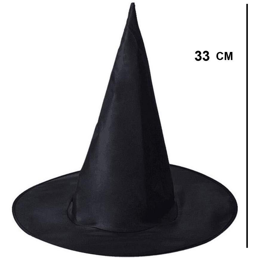 Kaku Fancy Dresses Black Witch Hat For Girls | Black Witch Hat For Halloween Party Prop - Pack Of 3
