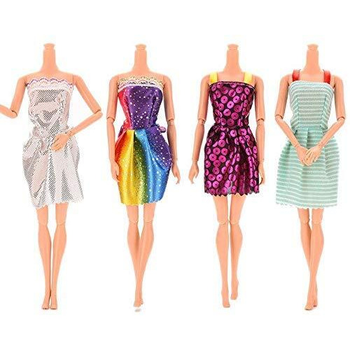 Idream Doll Accessories Set  12 Beautiful Cloth & Lace Dresses And 12 Pairs Of Shoes, Perfect For Doll Dress-Up, Creative Play, And A Wonderful Gift For Doll Lovers