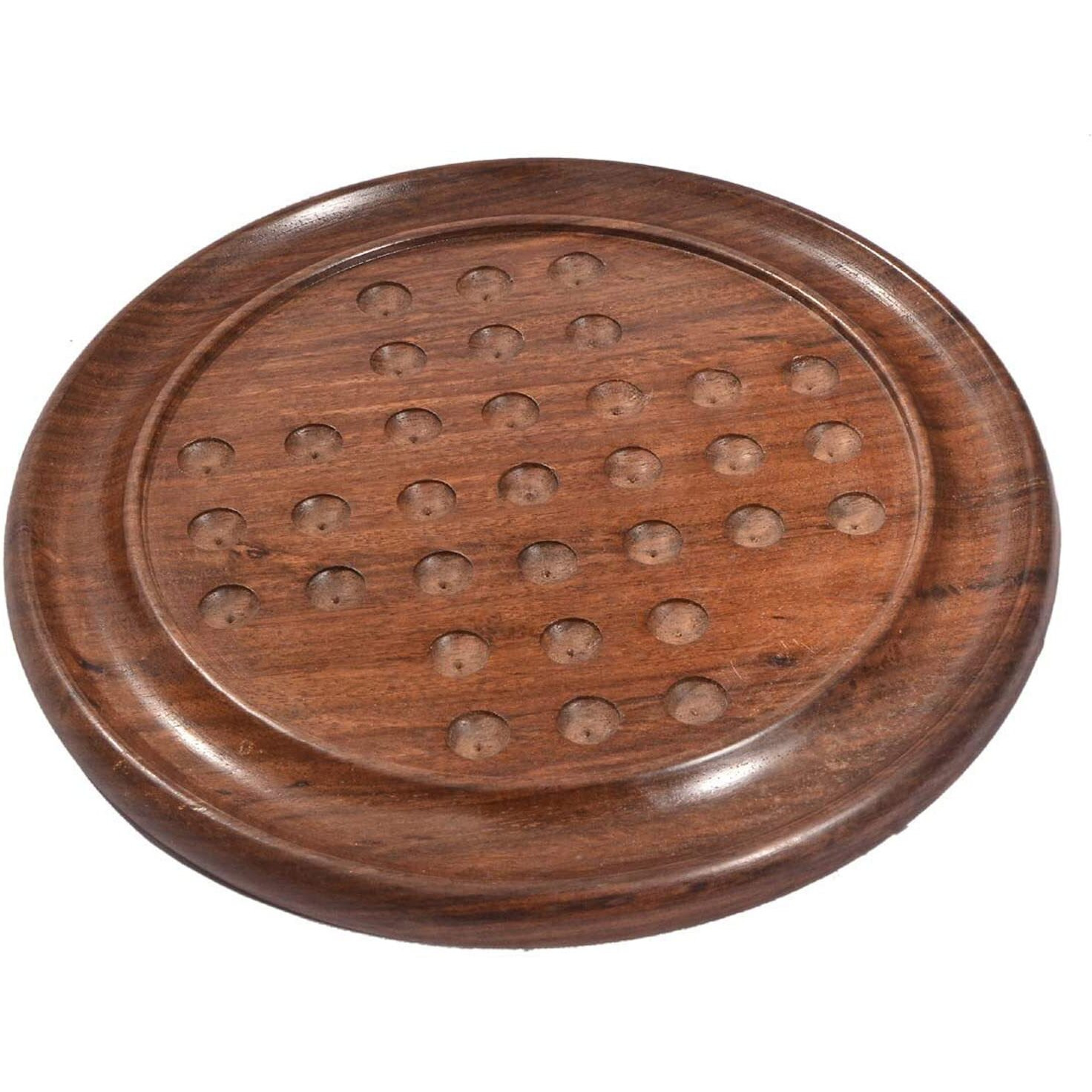 Zyntix Wooden Chinese Checkers Game With Glass Marbles - Classic Brainvita Kids Game For Children - Fine Quality Family Board Games Set - Ideal For Developing Strategic Thinking Skills