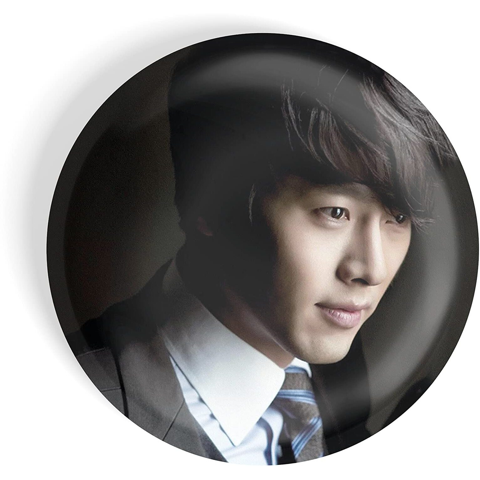 Dhcrafts Pin Badges K-Drama Korean Actor Multicolour Hyun Bin D2 Glossy Finish Design Pack Of 1