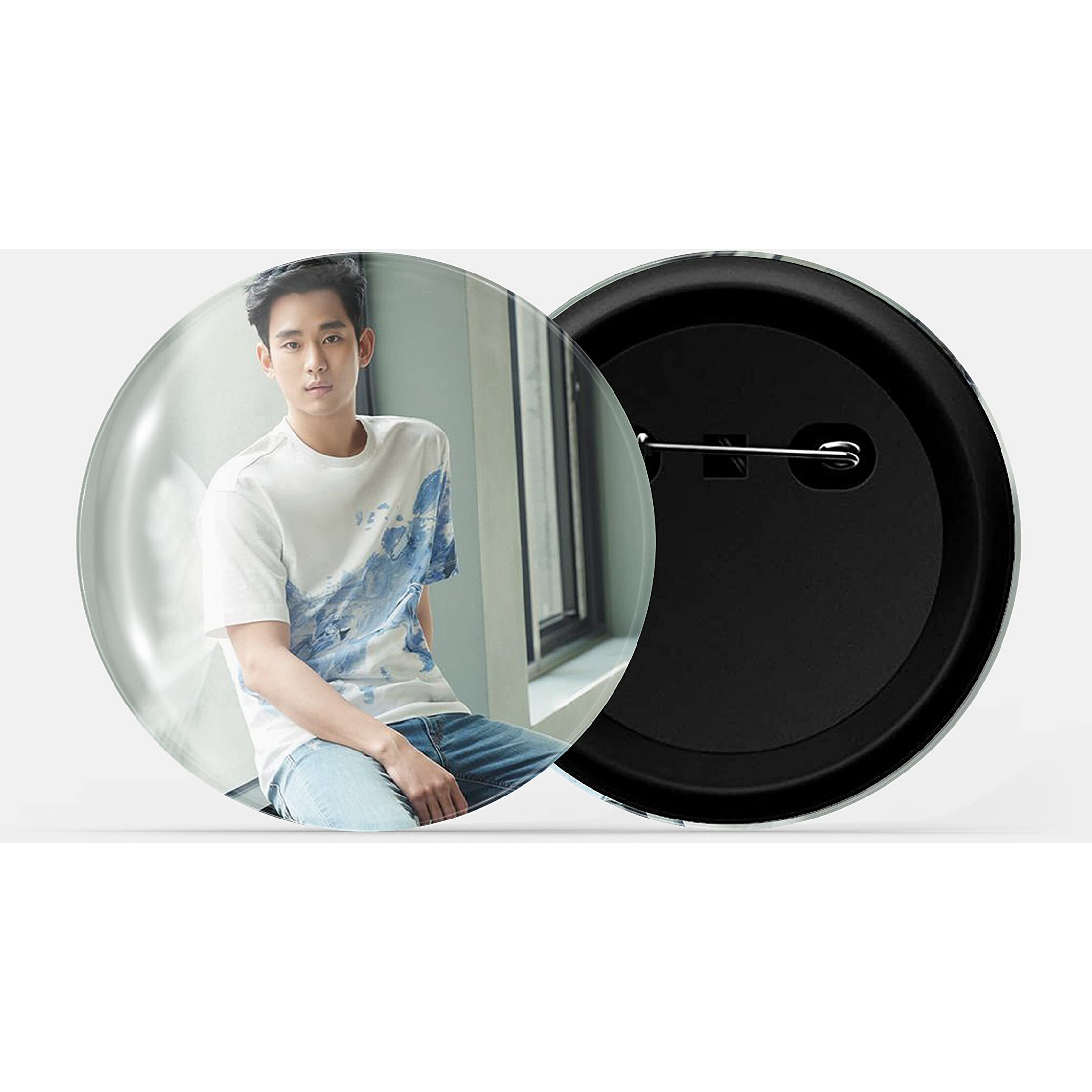 Dhcrafts Pin Badges K-Drama Korean Actor Multicolour Kim Soo-Hyun D1 Glossy Finish Design Pack Of 1