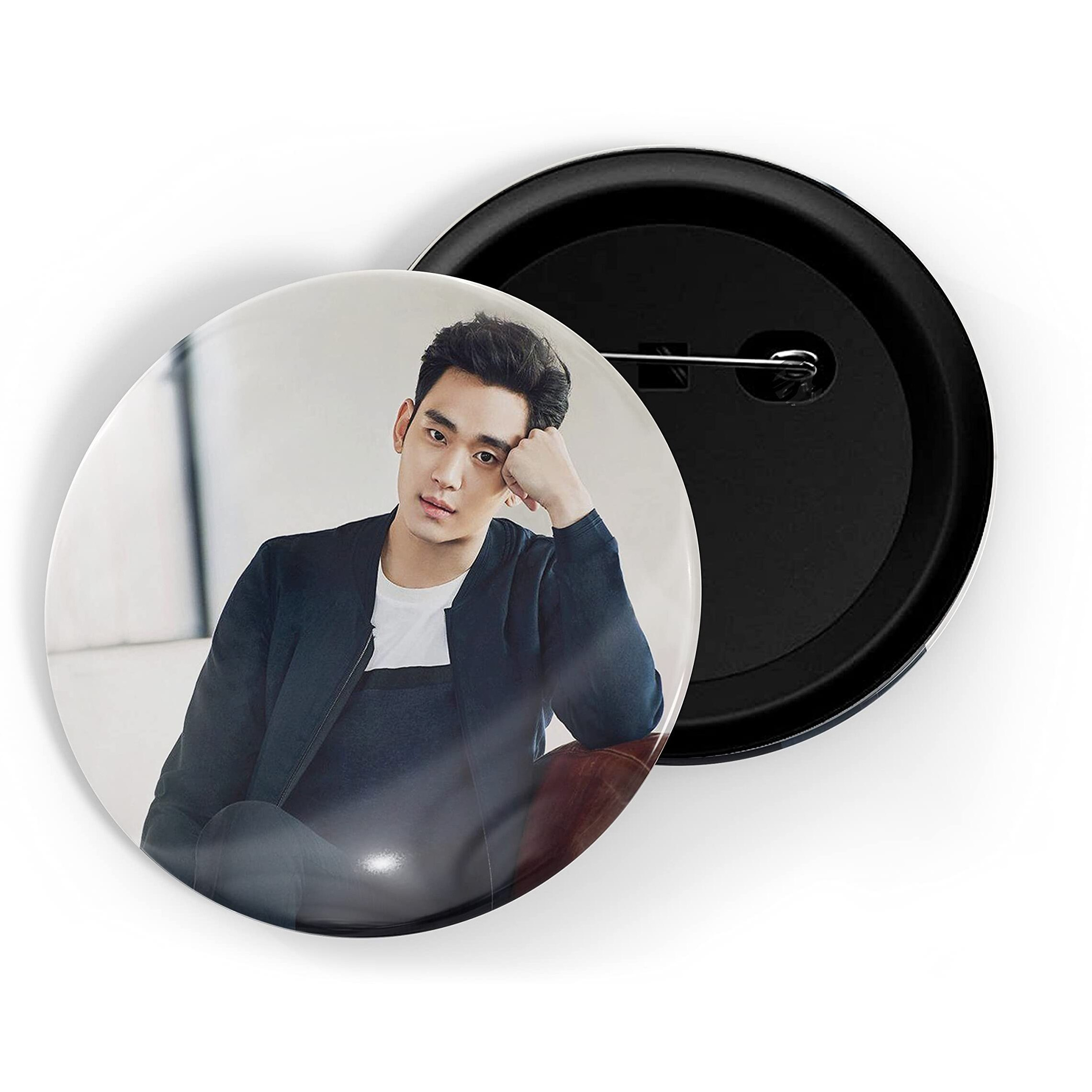 Dhcrafts Pin Badges K-Drama Korean Actor Multicolour Kim Soo-Hyun D7 Glossy Finish Design Pack Of 1