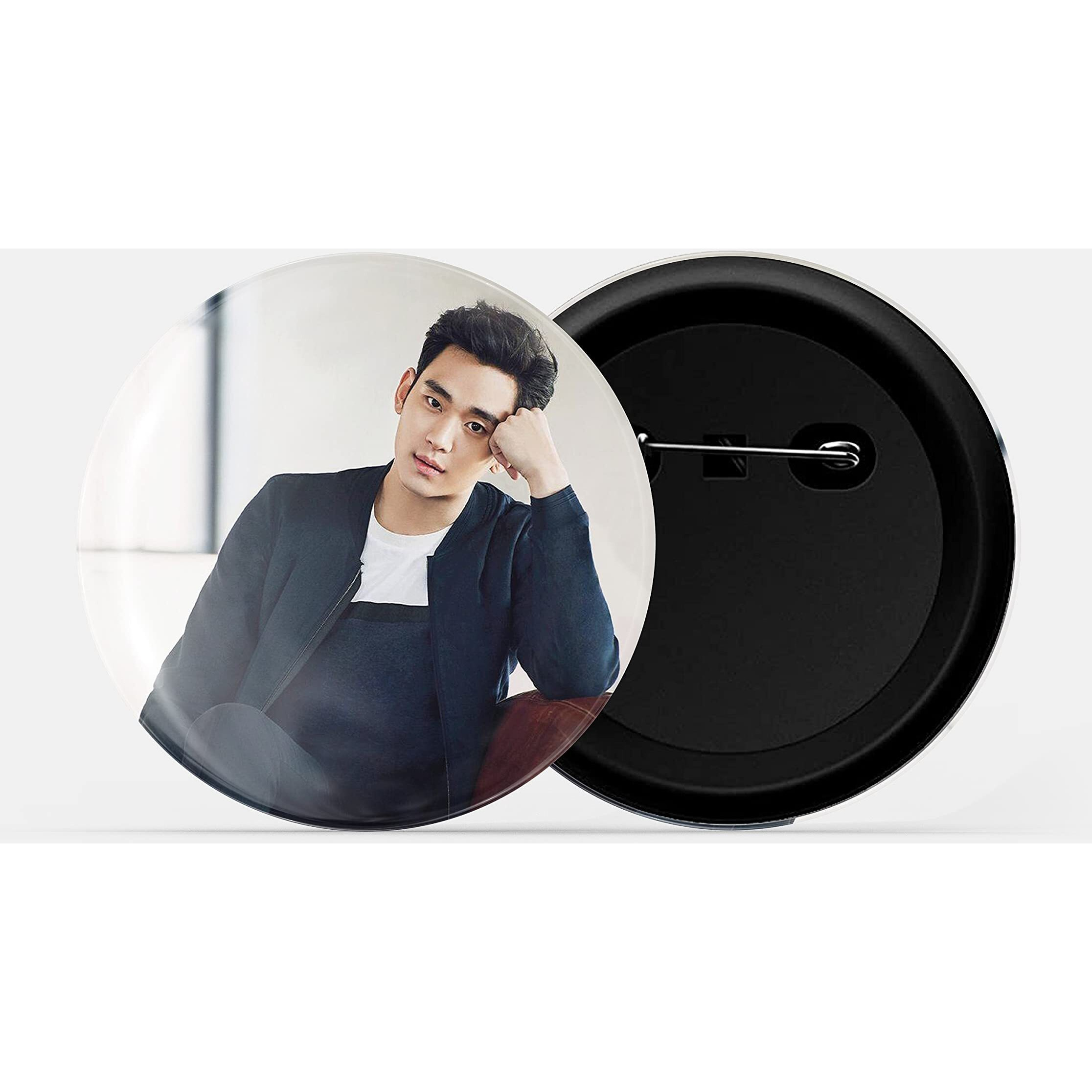 Dhcrafts Pin Badges K-Drama Korean Actor Multicolour Kim Soo-Hyun D7 Glossy Finish Design Pack Of 1