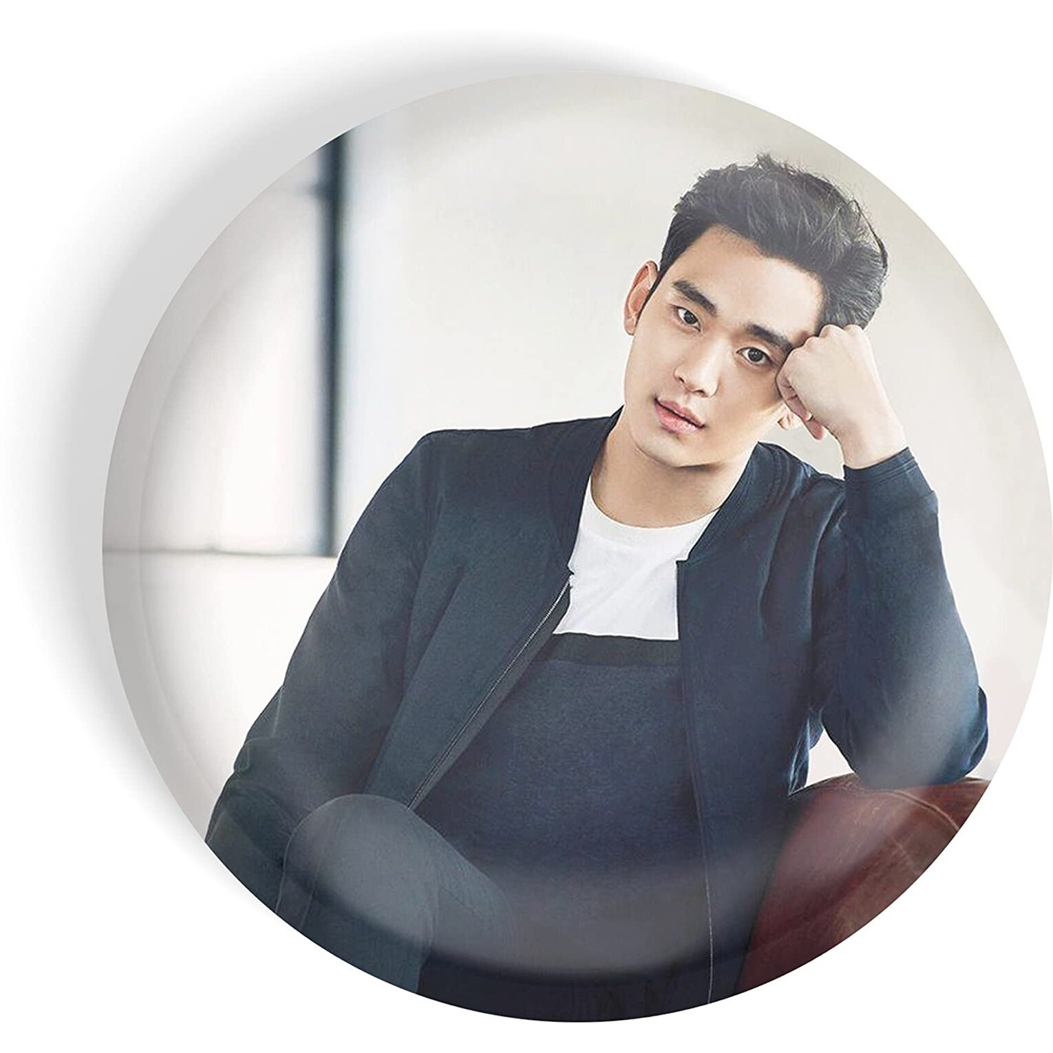 Dhcrafts Pin Badges K-Drama Korean Actor Multicolour Kim Soo-Hyun D7 Glossy Finish Design Pack Of 1