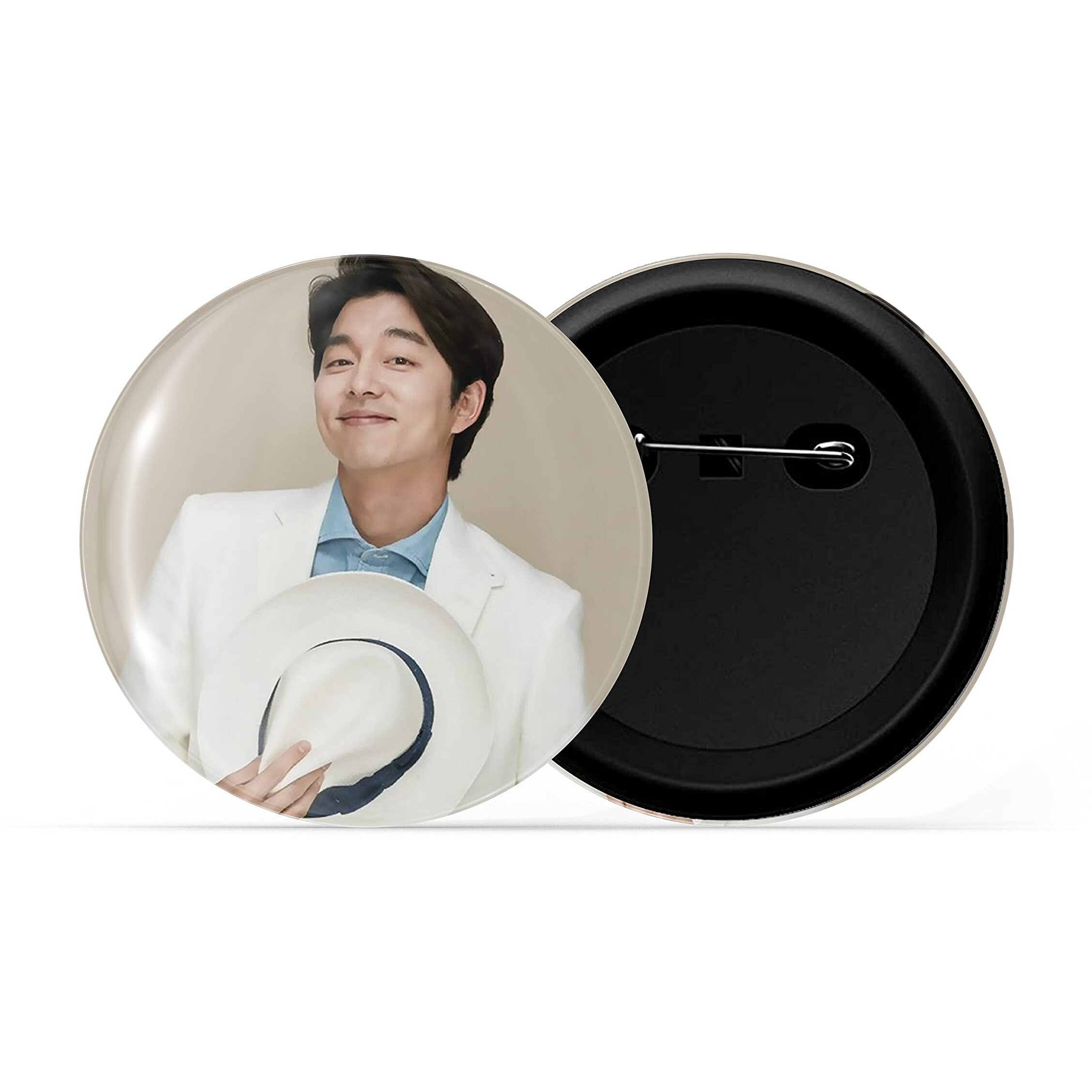 Dhcrafts Pin Badges K-Drama Korean Actor Multicolour Gong Yoo D2 Glossy Finish Design Pack Of 1