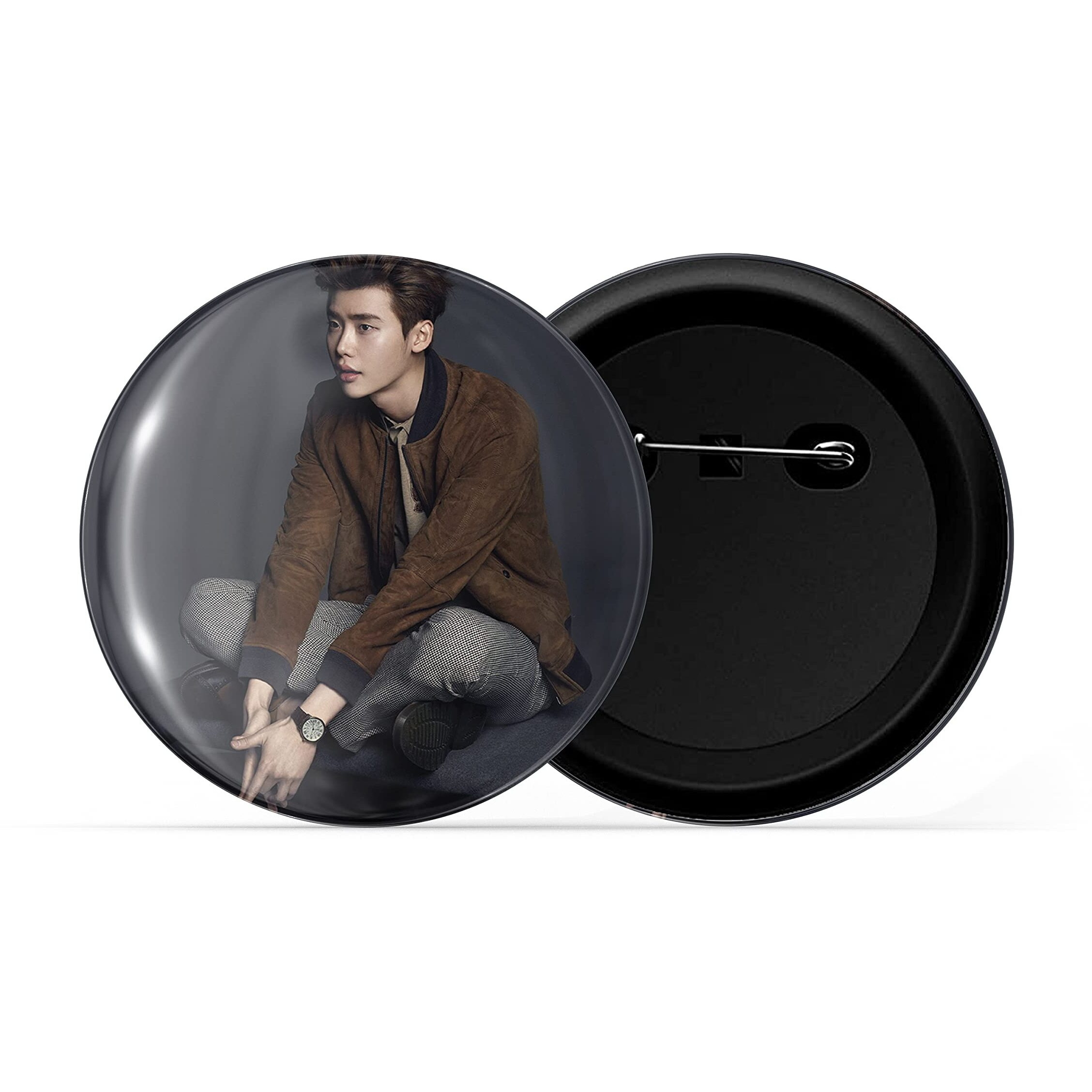 Dhcrafts Pin Badges K-Drama Korean Actor Multicolour Lee Jong-Suk D2 Glossy Finish Design Pack Of 1
