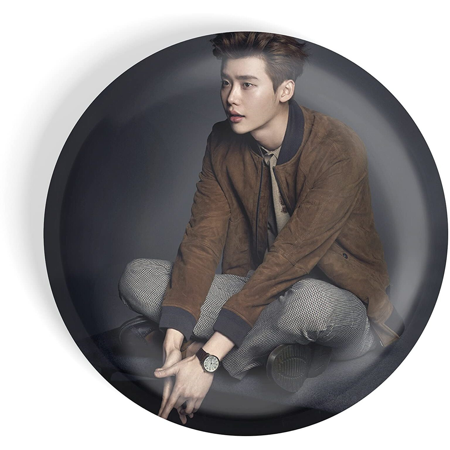 Dhcrafts Pin Badges K-Drama Korean Actor Multicolour Lee Jong-Suk D2 Glossy Finish Design Pack Of 1