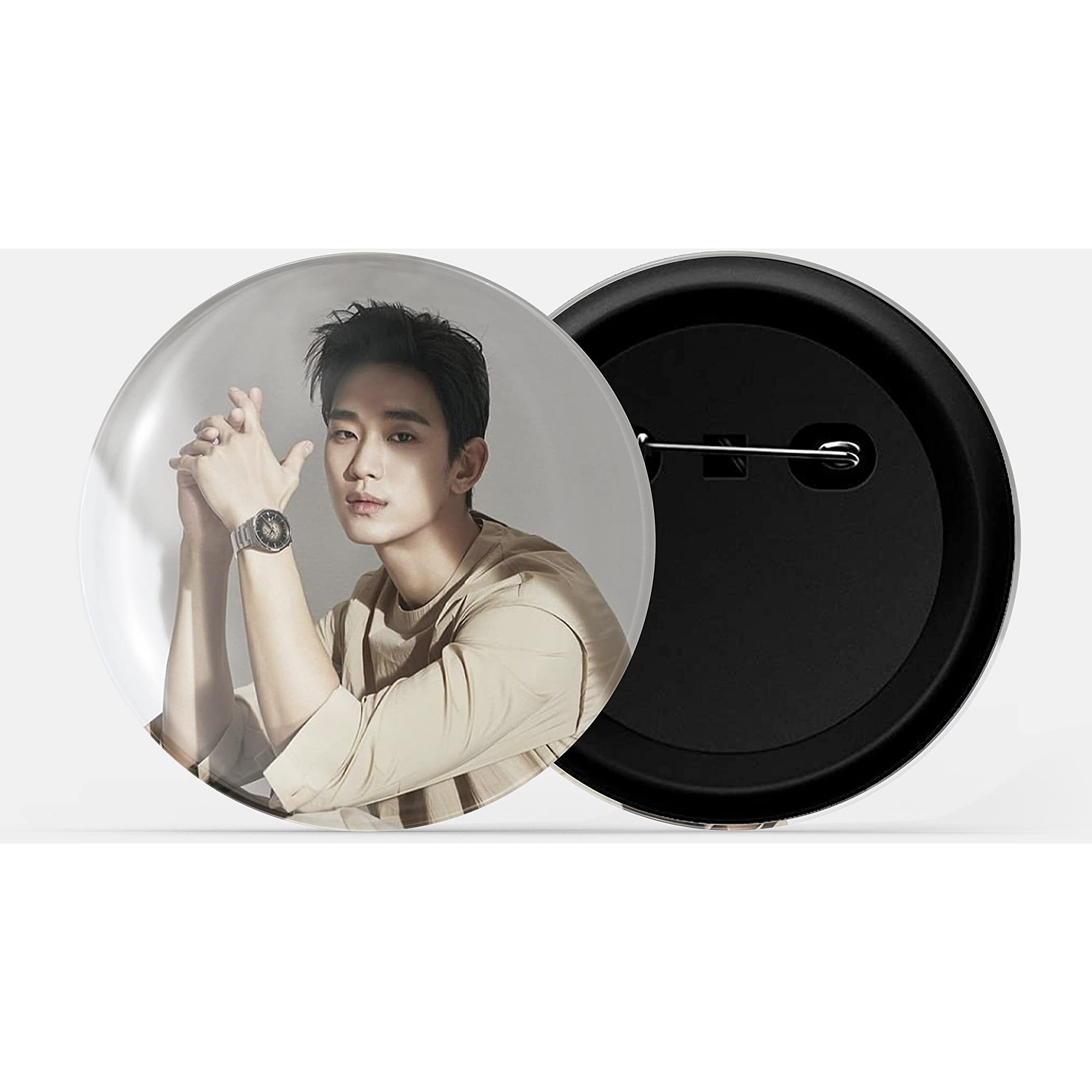 Dhcrafts Pin Badges K-Drama Korean Actor Multicolour Kim Soo-Hyun D5 Glossy Finish Design Pack Of 1