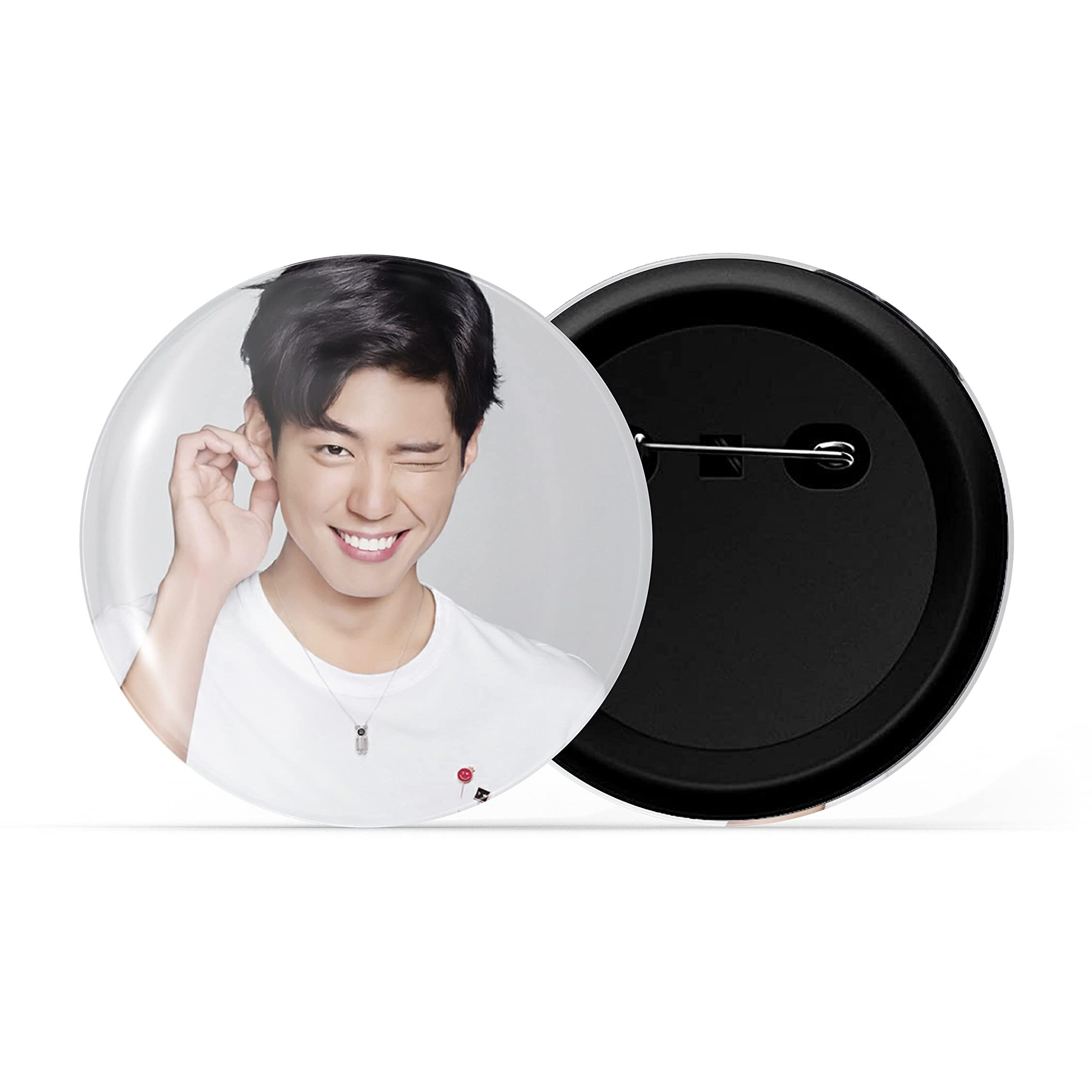 Dhcrafts Pin Badges K-Drama Korean Actor Multicolour Park Bo-Gum D12 Glossy Finish Design Pack Of 1